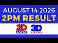Lotto Result Today 2PM August 14 2026 EZ2 Swertres PCSO