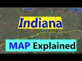 Enjoyable map explanation for Indiana State USA