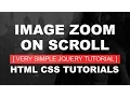 Hero Image Zoom On Scroll - Very Simple jQuery Tutorial