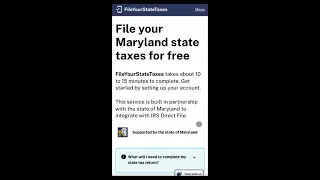 FileYourStateTaxes Maryland Demo 2025