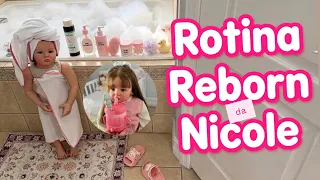 ROTINA REBORN DA NICOLE ANTES E DEPOIS DA ESCOLA