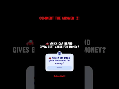 π Which car brand gives best value for money?