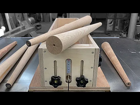 Download MP3 Conical poles of various lengths and thicknesses / round wooden bar multi-jig [Woodworking DIY]