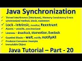 Java Synchronization Intrinsic Reentrant volatile deadlock wait notifyAll Java Tutorial - Part