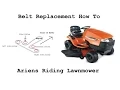 Ariens 46 Riding Lawnmower Belt Replacement HOW TO - 960460026-01