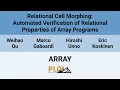 ARRAY 26 Relational Cell Morphing Automated Verification of Relational Properties of Array