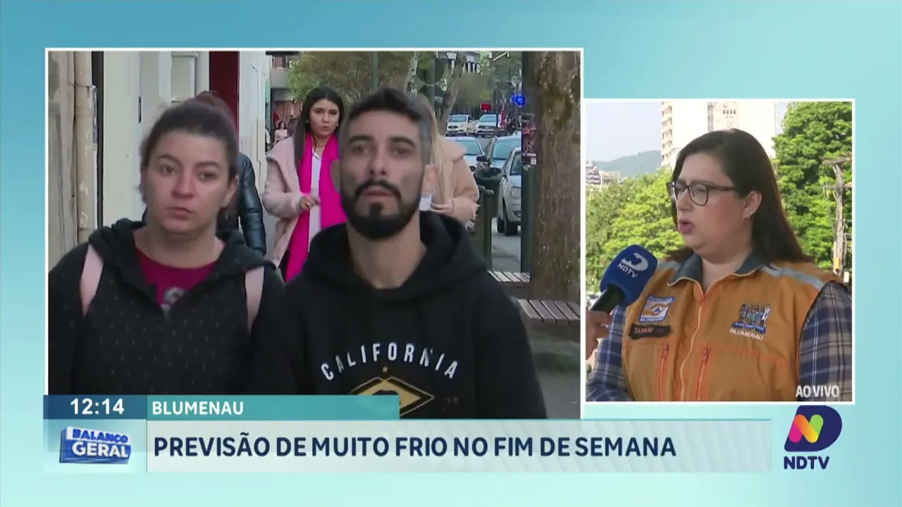 Previsão de muito frio no fim de semana em Blumenau