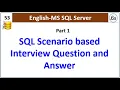 SQL Interview Questions and answers Part 1 SQL Scenario based Interview Question and Answer