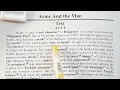 Lagu 'Arms and the Man' by George Bernard Shaw, Act I (part - I)
