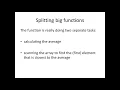 Refactoring with functions