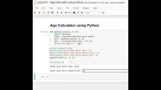Age Calculation using Python