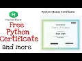 Free Python certificate by Hackerrank Programming language certificate