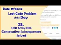Split Array into Consecutive Subsequences Leetcode Daily Challenge