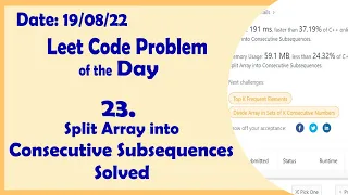 Split Array into Consecutive Subsequences Leetcode Daily Challenge