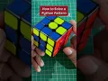 How to solve a Rubik s cube Python Pattern