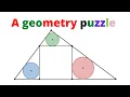 Three circles and a square A Sangaku problem