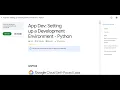 App Dev Setting up a Development Environment - Python Lab solution