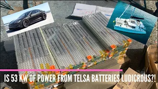 POWER SERIES PART 2: TESLA BATTERY INSTALL//53 KW TESLA BATTERY BANK-Episode 11