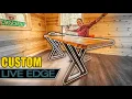Custom Built Live Edge DESK with LOWES Lumber DIY Woodworking Projects