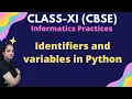Naming rules of Identifiers Variables Python 11 IP Code 065 CBSE