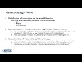 Using data census gov to Explore Race Ethnicity Data