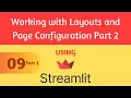 Streamlit Tutorial 9-2 - Working with Layouts and Page Configuration Part 2