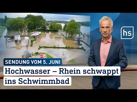 Download MP3 Hochwasser – Rhein schwappt ins Schwimmbad | hessenschau vom 05.06.2024