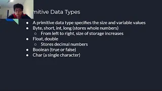 Intro to Programming and Java with TAB Part 2 Primitive Data Types