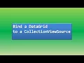 Bind DataGrid to CollectionViewSource