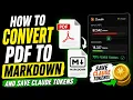 How to Convert PDF to Markdown and Save Claude Tokens
