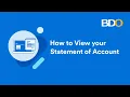Cash Management - How to View your Statement of Account