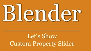 Let s Show - Blender Python Tutorial