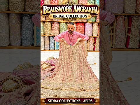 Sidra Collections New Designs Exclusive Readymade Beads Work Angrakha Palazzo Dresses | Abids HYD