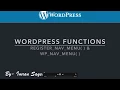 WordPress functions register nav menu and wp nav menu Creating Menus