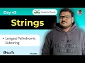 Longest Palindromic Substring Brute Force Expand Around Center Python Telugu DSA srkcodes
