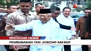 datang terpisah dengan jokowi maruf amin tiba di lokasi pembubaran tkn