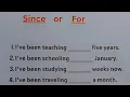 Engelse grammaticaoefening - SINCE vs FOR