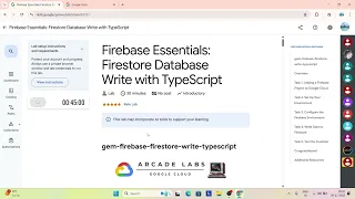 December Level 3 Firebase Essentials Firestore Database Write with TypeScript Lab