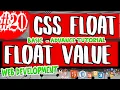 CSS FLOAT PROPERTY BASIC - ADVANCE HTML CSS JAVASCRIPT LESSON 20