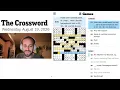 WEDNESDAY NYT New York Times Crossword August 19 2026
