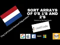 Leetcode 75 sort array of 0 1 2 sort colors Oracle VmWare Interview Linear time complexity