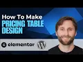 How to Make a Pricing Table Design in Elementor WordPress 2026 Guide