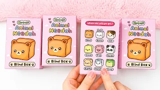 Paper DIY 💛 Kawaii Animal NEEDOH Blind Box Unboxing l ASMR 💌 Free Template