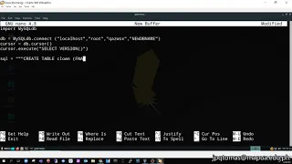 Part 3 - Simple Python script in creating table in MySQL Database