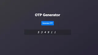 Creating OTP Generator By Using HTML CSS JAVASCRIPT
