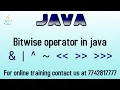 bitwise operators in java in hindi