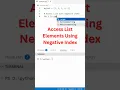 Python Trick Access List Elements Using Negative Index