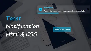 Slide Animated Toast Notification with Progress Bar in HTML CSS jQuery SoftwareEngineeringLab