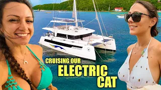 Cruising our HYBRID ELECTRIC CATAMARAN in Thailand