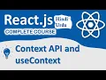 Context API and useContext in React js React Complete Training